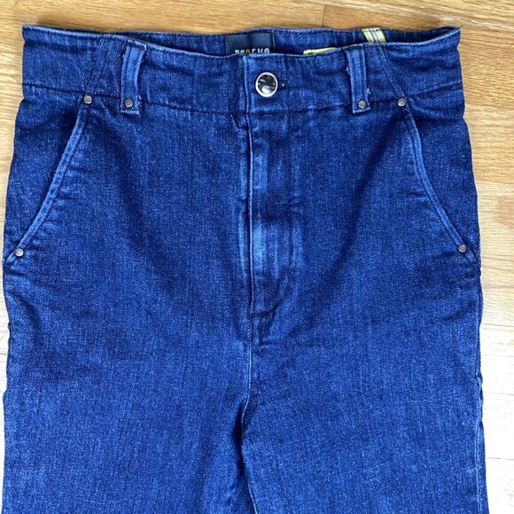 Maeve Anthropologie Women’s 26 High Rise Capri Jeans Dark Wash Straight Leg - Picture 2 of 10